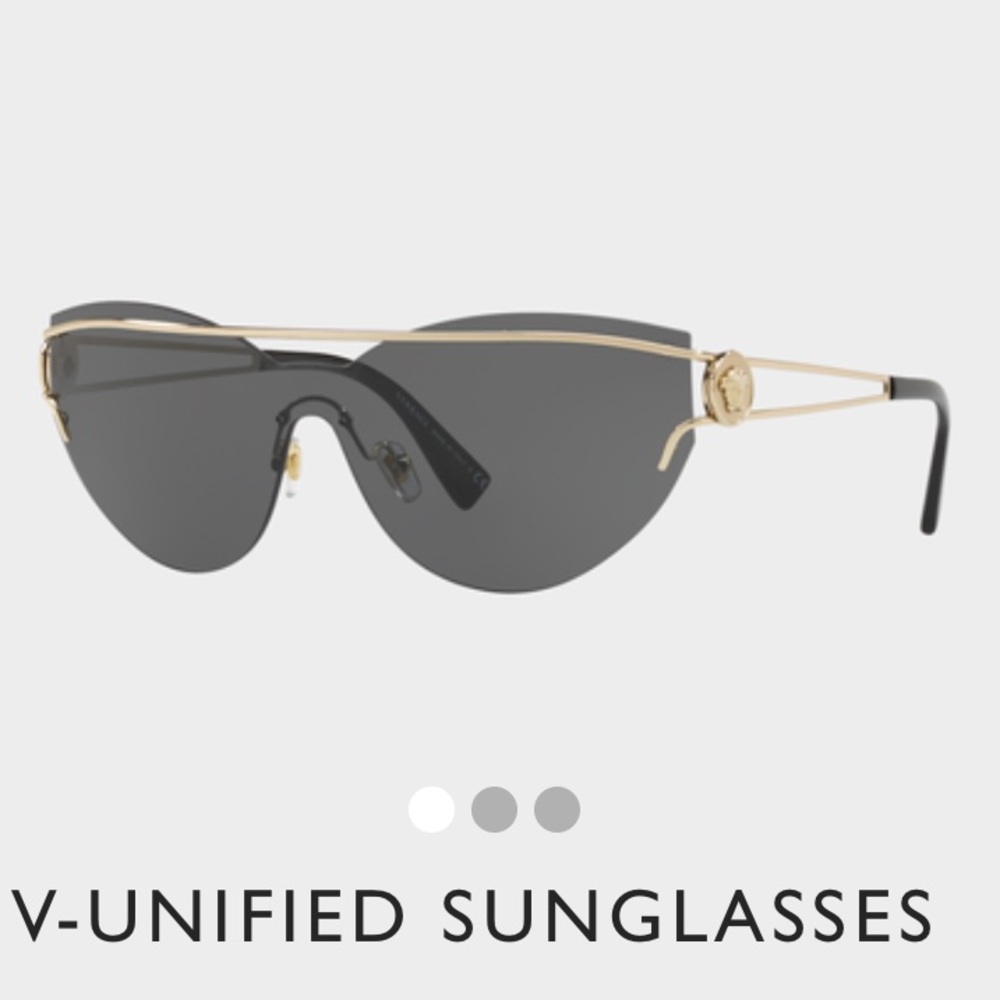 Women’s Versace Grey Mirror V-Unified Sunglasses